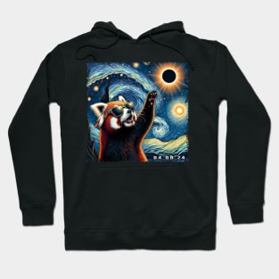 Celestial Red Panda Eclipse: Trendy Tee for Panda Enthusiasts Hoodie